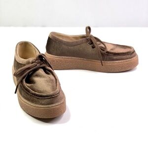 Hush Puppies Bridget low chukka shoes brown/bronze velvet 8.5